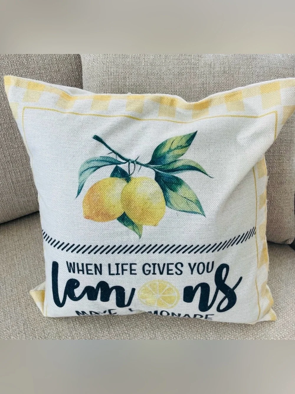 10pcs Lemon Print Kitchen Linen Set - Yellow